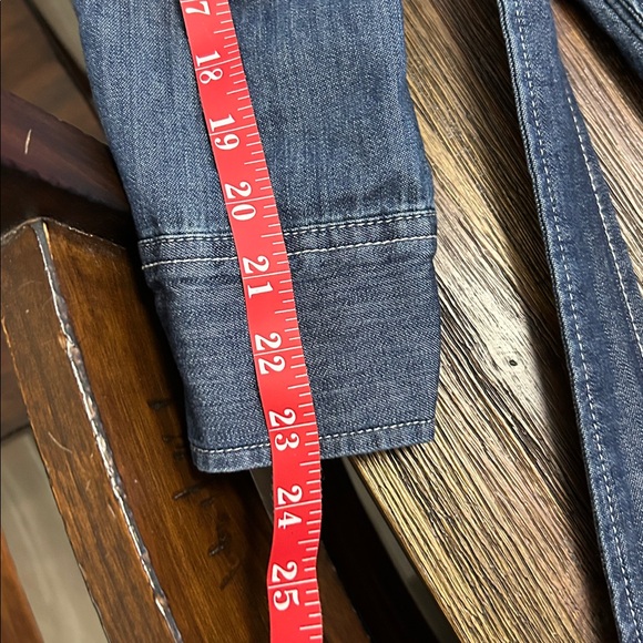 Navy Denim Long Sleeve Denim Dress - Picture 5 of 8